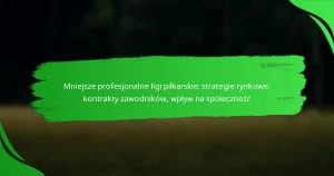 Mniejsze profesjonalne ligi piłkarskie: strategie rynkowe, kontrakty zawodników, wpływ na społeczność